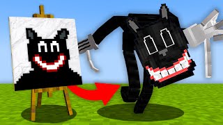 Do NOT Draw Cartoon Cat in Minecraft...