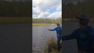 Muddy water after rain try black and blue🔥#bassfishing