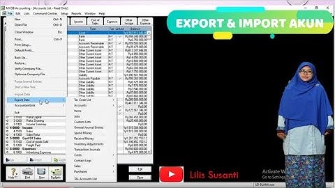 Cara Mudah Export dan Import Akun dalam Aplikasi MYOB