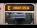 On board a Jamaica-179 Street bound R160 E train from World Trade Center to Jamaica-179 Street