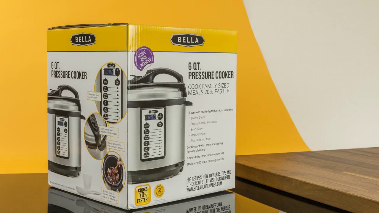 BELLA 6-Quart Programmable Electric Pressure Cooker at