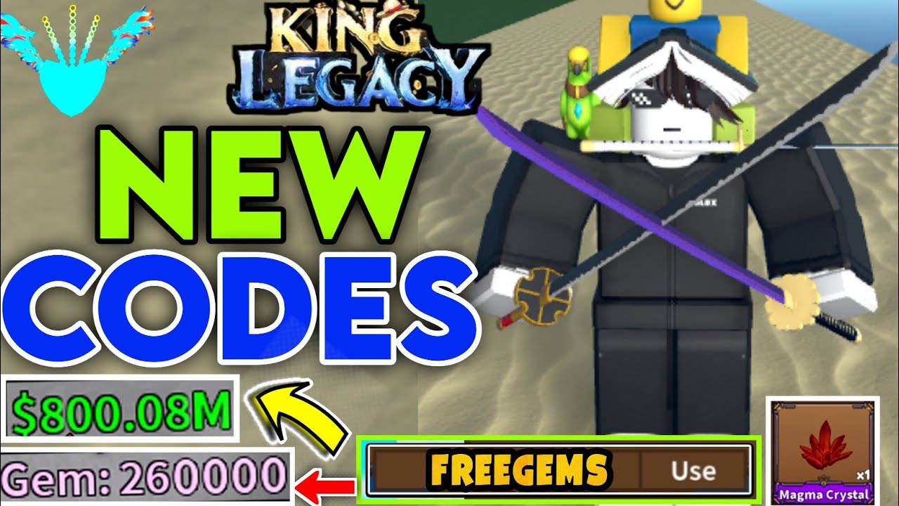 Roblox King Legacy codes for free Gems and stat resets in July