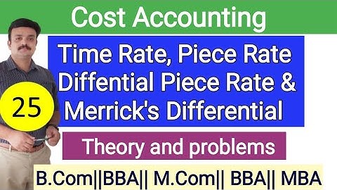 Methods of Wage Payment/Part 2/ Cost Accounting/  Malayalam