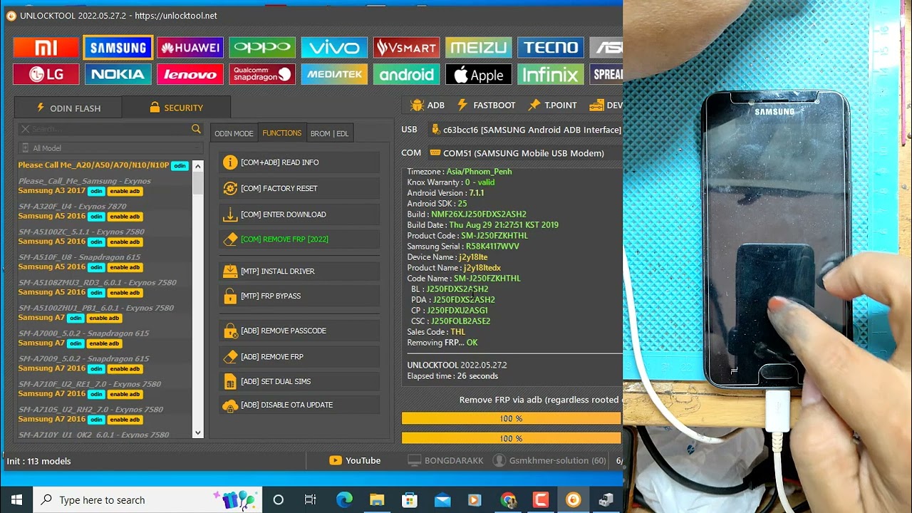 unlocktool remove frp samsung all version YouTube