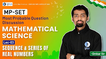 MP-SET Most Probable Maths Questions Discussion On Sequence & Series of Real Numbers L-3
