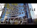 4k Walk Downtown Seattle Financial District Columbia Center, Seattle Library, WA Washington USA 2021