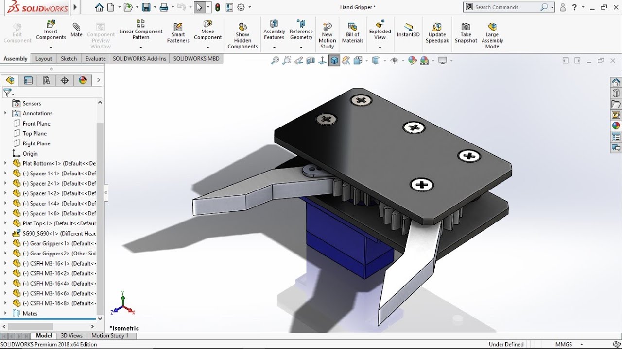 Design A Gripper Use Solidworks YouTube Design A Gripper Use Solidworks YouTube