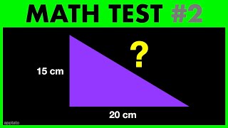 MATH TEST #2 - 5 Math Problem Solving Questions and Answers