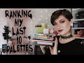 Ranking My Last 10 Palettes