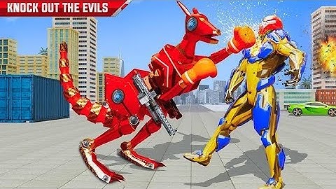 Kangaroo Robot Car Transform Robot Shooting Game Next Level | Gameplay