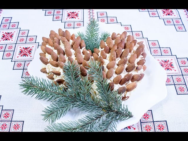 Салат «Сосновая шишка» (порционный) - Рецепты с фото. Готовим дома