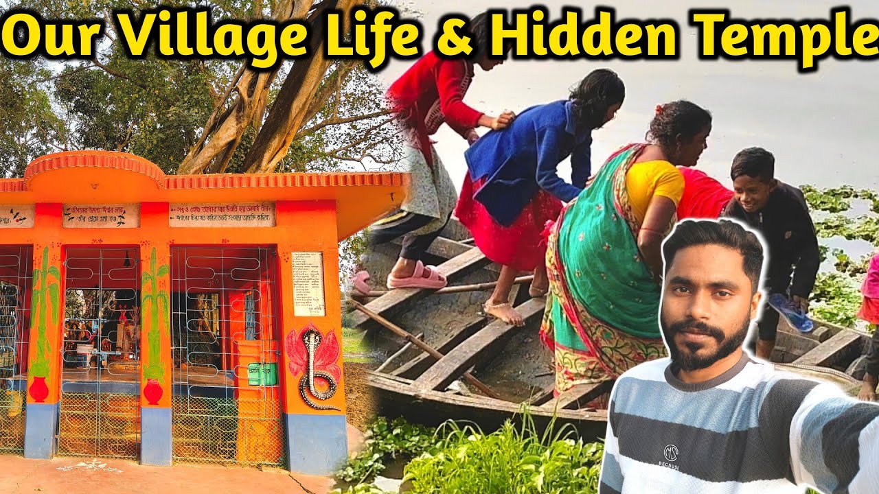 Our Village Inside Hidden Temple | অজানা এক আশ্রম | Beautiful Village River Fishing Vlog