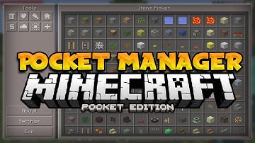 MCPE 0.14.0 POCKET MANAGER! - BEST TOO MANY ITEMS MOD EVER - Minecraft PE (Pocket Edition)