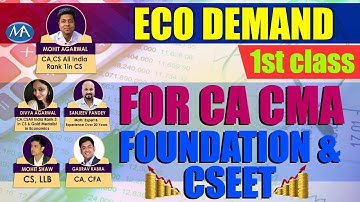 Economics Demand 1st class for CA CMA Foundation & CSEET