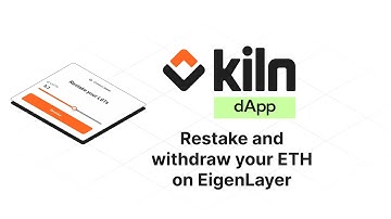 Native Restaking on Kiln dApp demo video