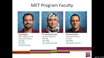 Mechanical Engineering Technology at NMSU Webinar