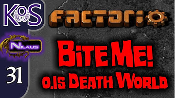 Factorio 0.15 Bite Me! Ep 31: Yellow Science & Biter Kills - Death World COOP MP Gameplay Let