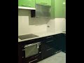 Кухня  № 98 фасад постформинг цвет Салатовый - черный.
