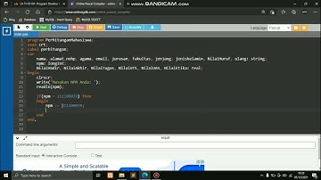 Percabangan IF ELSE Pascal - Contoh Program Perhitungan Nilai Mahasiswa