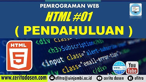 Tutorial Cepat Belajar HTML #01 | Pendahuluan ( Pemrograman Web )