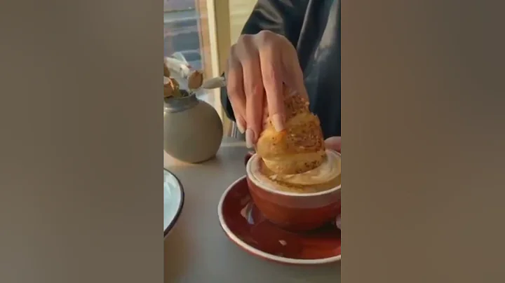 Coffee Croissant /cappuccino coffee  /Both the worlds combined  #shorts  #videoviral #croissant