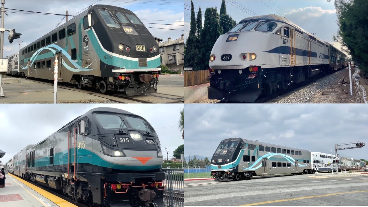 Fast Metrolink Trains on the Metrolink San Bernardino Line! Railfanning Covina - 9/21/2023