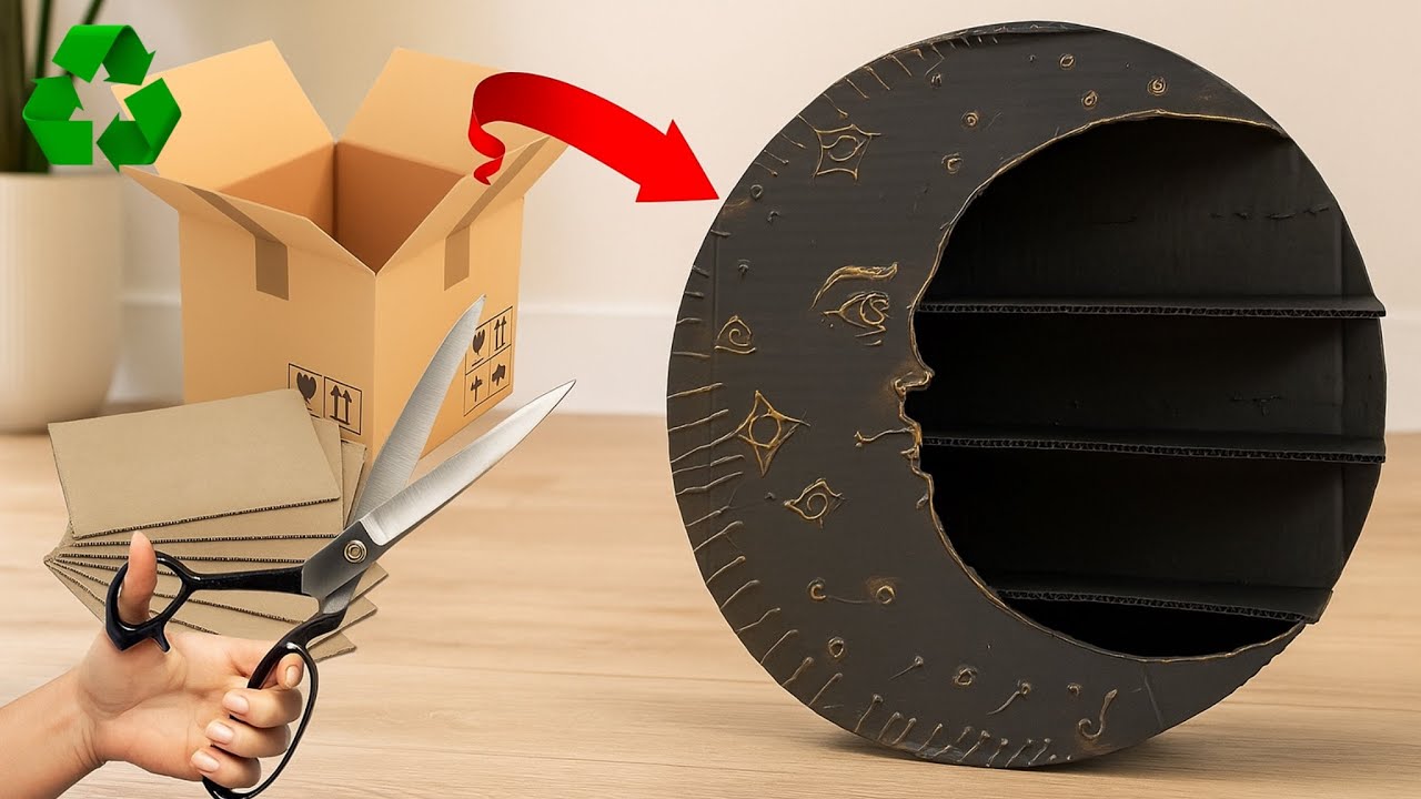 Amazing Cardboard Shelf Design | Easy DIY Cardboard Shelf for Room Decoration