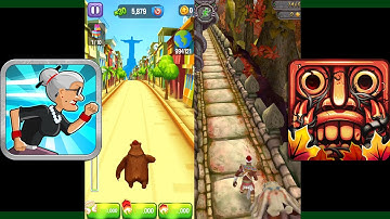 Angry Gran Run Vs Temple Run 2 Jungle Fall