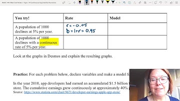 CAC Writing Exponential or Linear Models