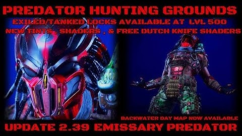 Predator Hunting Grounds | Update 2.39 Emissary Predator | Tanked Pred Locks | New Skins & Shaders