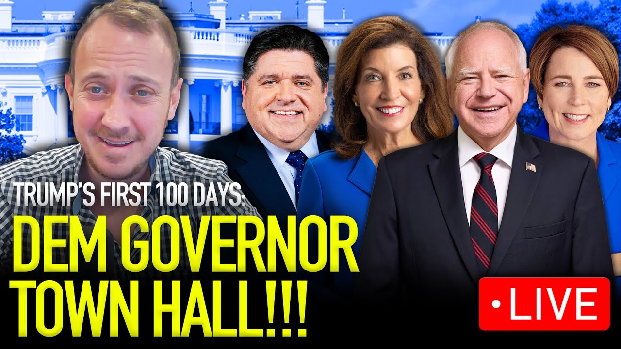 LIVE: Dem Governor TOWN HALL on Trump 100 DAYS