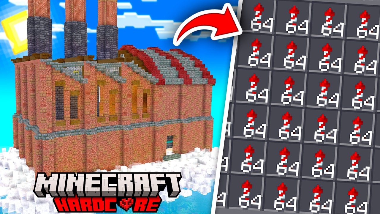 AM CONSTRUIT O FABRICA DE RACHETE PE MINECRAFT HARDCORE