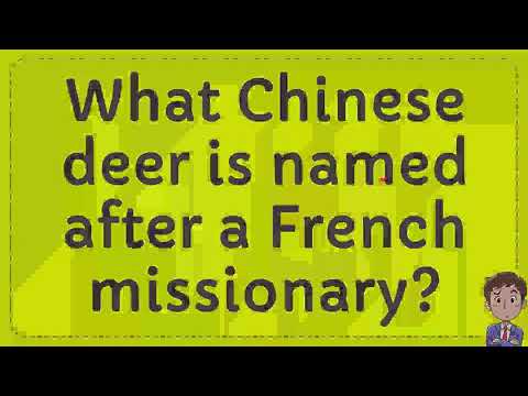 What Chinese deer is named after a French missionary?