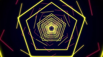 Pentagon Neon Light VJ Background Motion Graphics