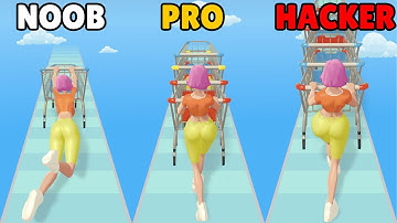 NOOB vs PRO vs HACKER in Grocery Cart Run