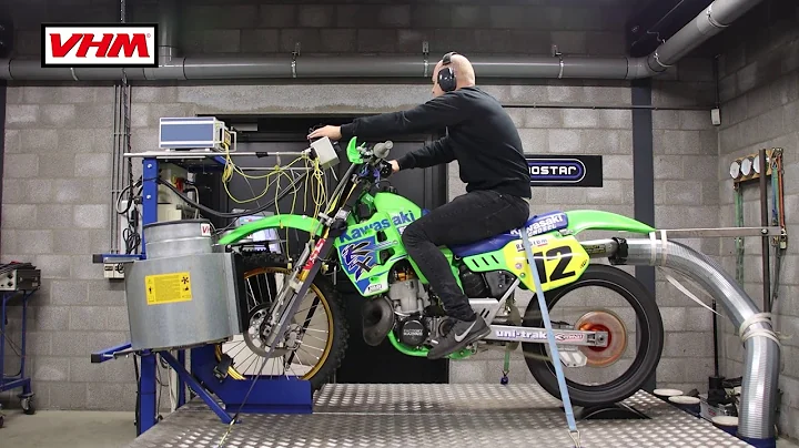 Dyno test Kawasaki KX500 with VHM cylinder head with Dyno graph