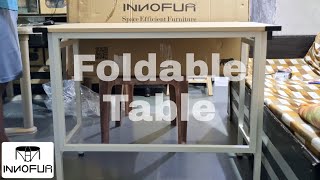 Innofur Folding Table | Space Saving Furniture | Wood, Metal Folding Table Unboxing & Overview