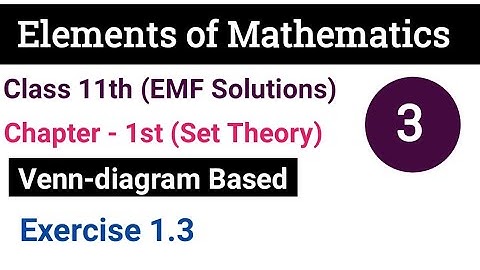 Elements of Mathematics Class 11 Chapter 1 Sets Exercise 1.3 Question 5