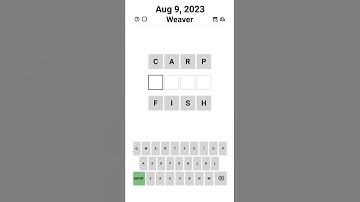 Weaver - CARP FISH - Aug 9, 2023 #weaver #wordgame #puzzle #apuzzleenthusiast