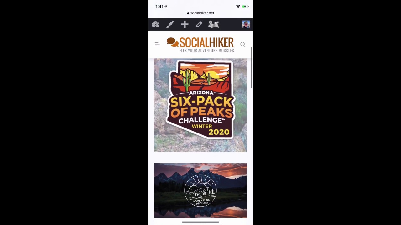 Logging Your Six-Pack of Peaks Challenge Hike on a Mobile Phone