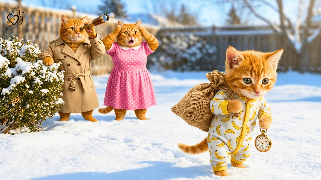 Ginger Kitten Was Accused of Stealing… Until Papa Cat Found His Secret Stash 🧶🕵️‍♂️❤️