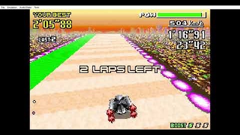 F-Zero Maximum Velocity: Silver Thunder on Tightrope Circuit