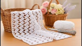 Puntada Veraniega a Crochet🧶 Ideal Para Chales y Blusas  Especial principiantes