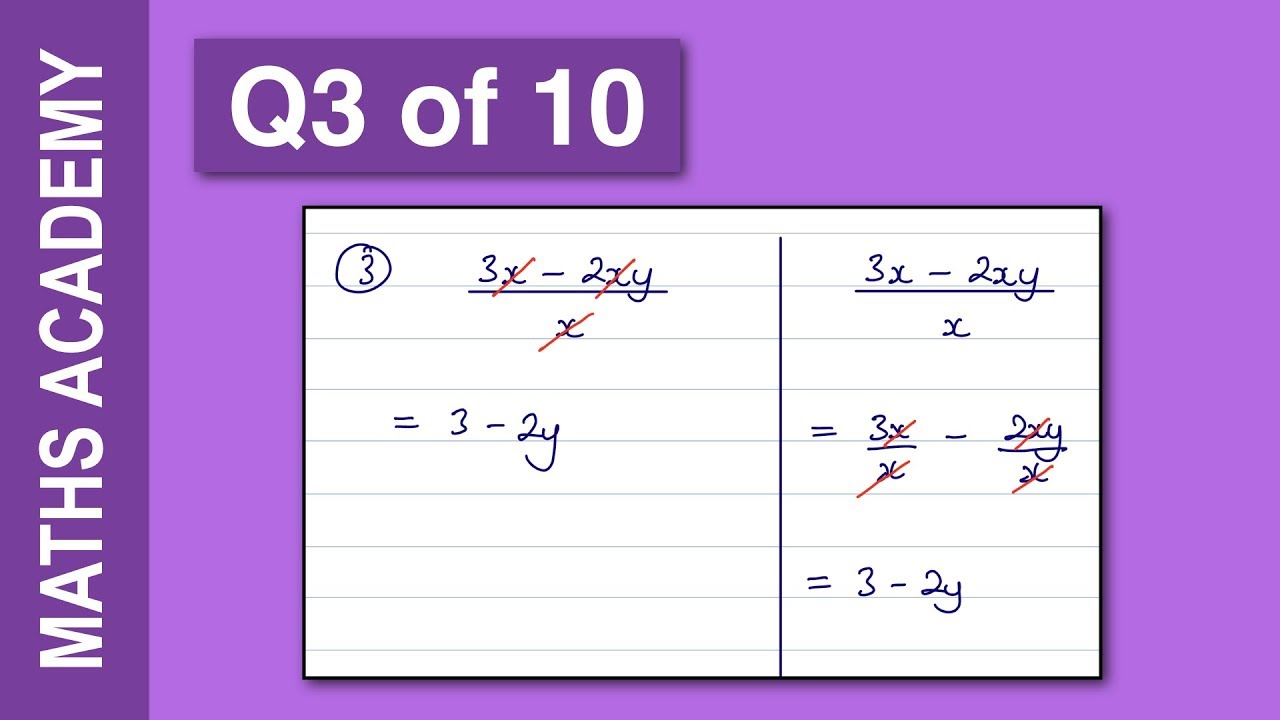 How To Simplify Algebraic Expressions Q3 Of 10 Youtube