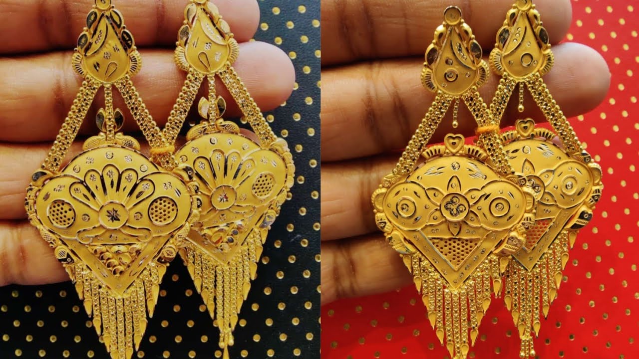Bombay Pattern Gold Fancy Jhala Designs With Weight / 4-8Gm Fancy Double  Jhala Earrings Design 😍 - YouTube