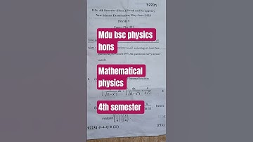 Mdu bsc physics hons 4th sem Mathematical Physics #mdu #bsc #physics #honours #shorts #pubg #study