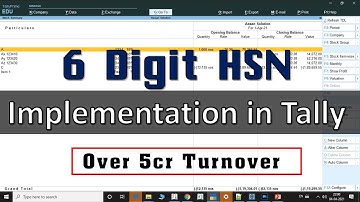 Implementation of 4 digit to 6 digit hsn code in tally | how to update hsn code 4 to 6 digit tally