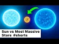 Sun Compared To The Most Massive Stars In The Universe #shorts