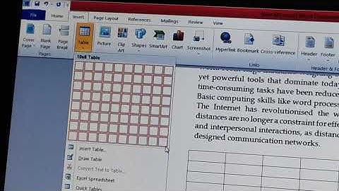 Class 5 computer ch 5 MS Word: Working with Tables- Part 1