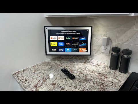 Under-Cabinet Mount， for  Echo Show 15，Keeps Echo Off The Counter and  Turns Side to Side，Ceiling or Under-Cabinet Mount Silver 026-02